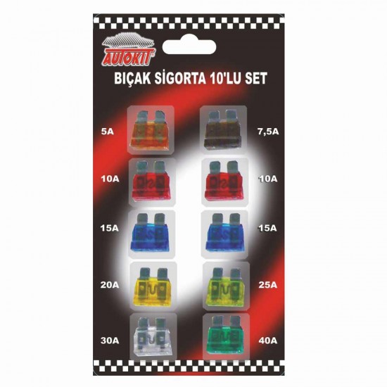 Autokit Bıcak Sigorta 10lu Set Japon Tipi Fa1 113 J 