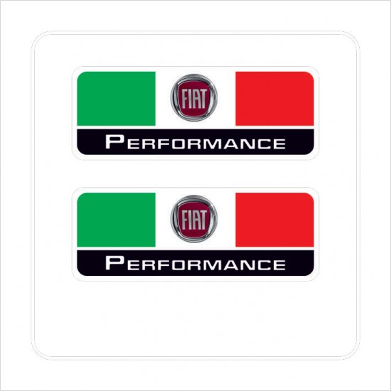 Fiat Performance 3D Damla Çıkartma-Sticker 2 Parça