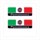 Fiat Performance 3D Damla Çıkartma-Sticker 2 Parça