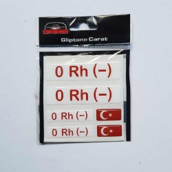 Carat Damla Etiket Kan Grubu 0 Rh - 