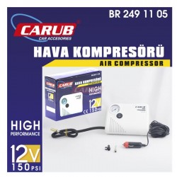 Ekstra İnce Oto Lastik Şişirici Pompa Araç Hava Kompresörü 150Psi 2491105 