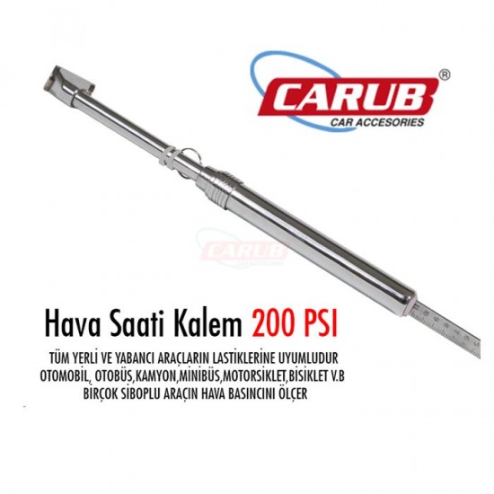 Gecko Lastik Hava Basınç Ölçer Büyük 200 PSI Metal 2450312 