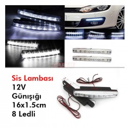 Carub Sis Lambası 12v Günışığı 16x1,5cm 8 Ledli 3056329 