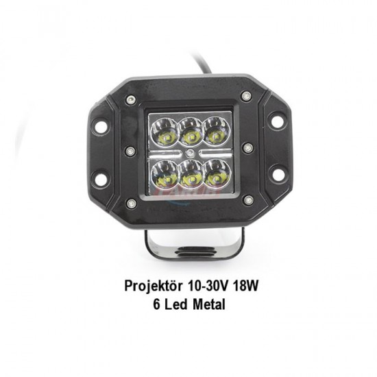 Carub Projektör 30v 18w 6led Metal Siyah 3010563 