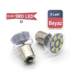 Carub Ampul 12-24v 93 Şeffaf 8 Smd Led Beyaz 0403049 