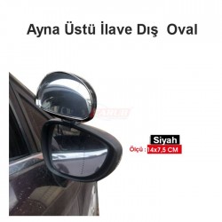 Carub Ayna Dış İlave Oval 14x7,5 Siyah 0221181 