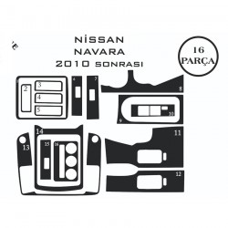 Nissan Navara 10- 16 Parça Konsol Maun Kaplama