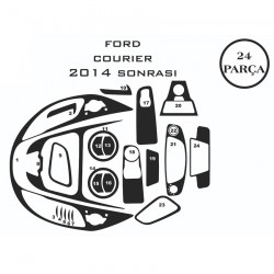 Ford Courier 14- 24 Parça Konsol Maun Kaplama