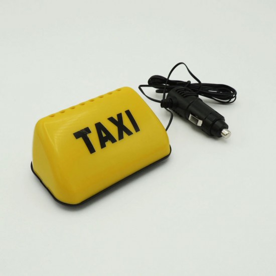 Taksi Levhası Işıklı Çakmak Soketli Mini Maket 10x5 cm Oto Süsü 5760101 