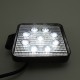 Off Road Led Kare Projektör ve Çalışma Lambası 9 Led 27 Watt 1Ad