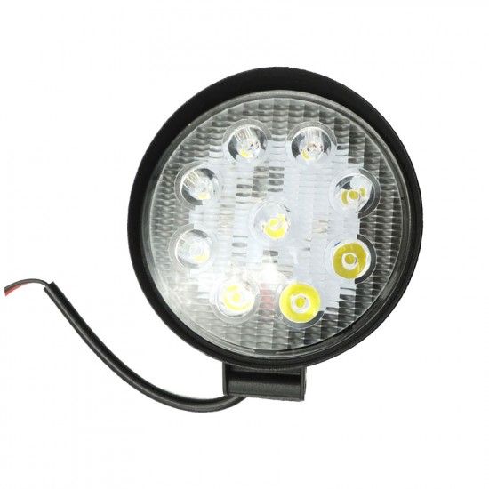 Off Road Led Yuvarlak Projektör ve Çalışma Lambası 9 Led 27 W 1Ad