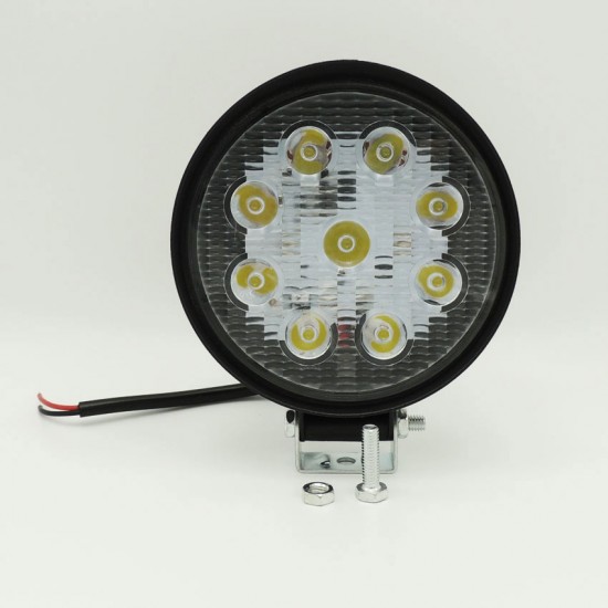 Off Road Led Yuvarlak Projektör ve Çalışma Lambası 9 Led 27 W 1Ad