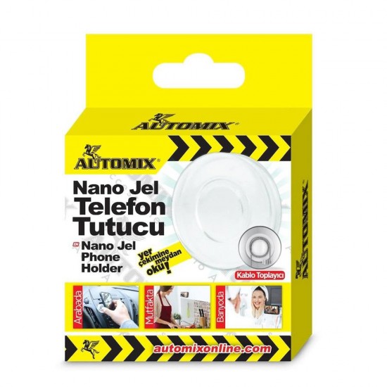 Automix Nano Jel Telefon Tutucu Şeffaf