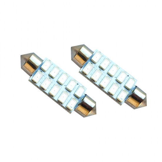 Sofit Led Oto Tavan Ampul C10W 39 mm 12V Kırmızı Işık 2 Adet