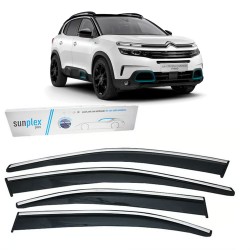 Sunplex Citroen C5 Aircross 2019- Krom Cam Rüzgarlığı 4 Parça