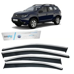 Sunplex Dacia Duster 2017-2024 Krom Cam Rüzgarlığı 4 Parça
