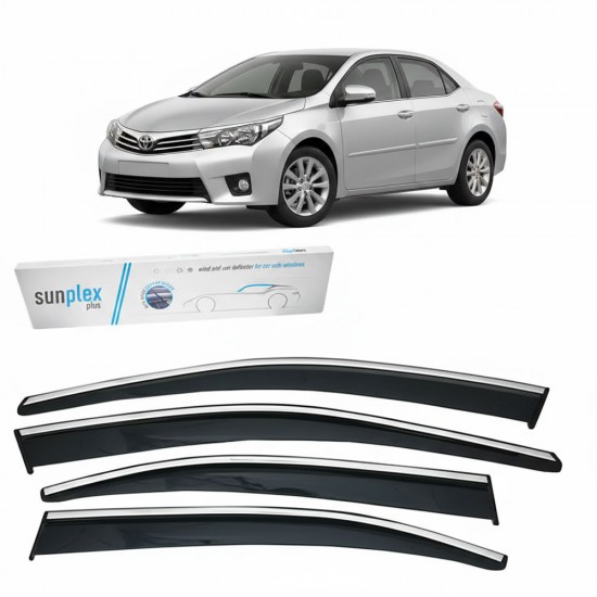 Sunplex Toyota Corolla 2013-2018 Krom Cam Rüzgarlığı 4 Parça