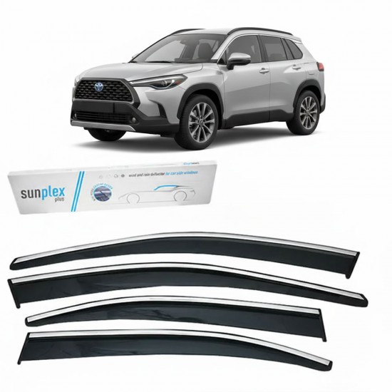 Sunplex Toyota Corolla Cross 2020- Krom Cam Rüzgarlığı 4 Parça