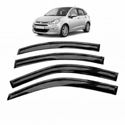 Carat Citroen C3 2010-2013 Slim Cam Rüzgarlığı 4 Parça 