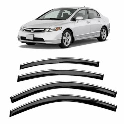 Carat Honda Civic 2006-2001 Slim Krom Cam Rüzgarlığı 4 Parça