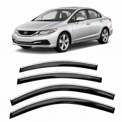 Carat Honda Civic 2012-2016 Slim Krom Cam Rüzgarlığı 4 Parça