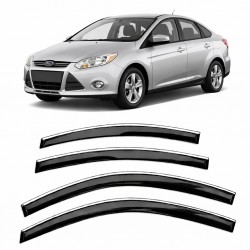 Carat Ford Focus 2011-2018 Slim Krom Cam Rüzgarlığı 4 Parça