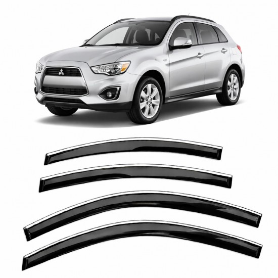 Carat Mitsubishi Asx 2010–2022 Slim Krom Cam Rüzgarlığı 4 Parça