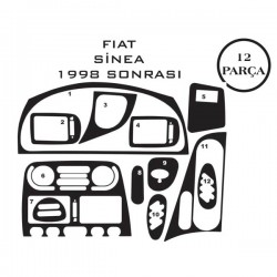 Fiat Sinea 99-02 12 Parça Konsol Maun Kaplama