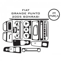 Fiat Grande Punto 05-13 29 Parça Konsol Maun Kaplama