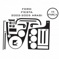 Ford Fiesta 03-08 16 Parça Konsol Maun Kaplama