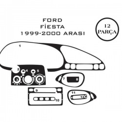 Ford Fiesta 95-02 12 Parça Konsol Maun Kaplama