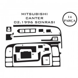Mitsubishi Galant 96-06 14 Parça Konsol Maun Kaplama