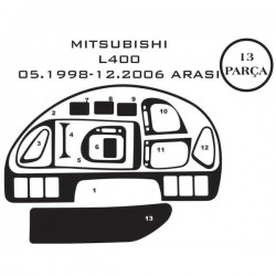 Mitsubishi L400 98-07 13 Parça Konsol Maun Kaplama