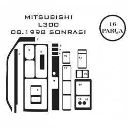 Mitsubishi L300 98-07 16 Parça Konsol Maun Kaplama