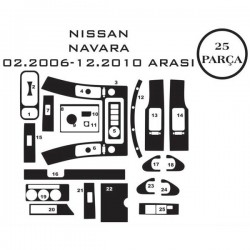 Nissan Navara 04-13 25 Parça Konsol Maun Kaplama