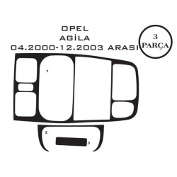 Opel Agila 00-07 3 Parça Konsol Maun Kaplama