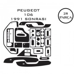 Peugeot 106 91-03 28 Parça Konsol Maun Kaplama