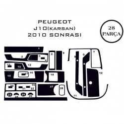 Peugeot J10 10-15 28 Parça Konsol Maun Kaplama