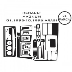 Renault Magnum 93-96 24 Parça Konsol Maun Kaplama