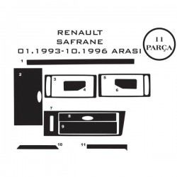 Renault Safrane 92-00 11 Parça Konsol Maun Kaplama