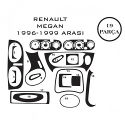 Renault Megane 1 95-03 19 Parça 96- Konsol Maun Kaplama