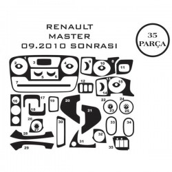 Renault Master 10- 35 Parça Konsol Maun Kaplama