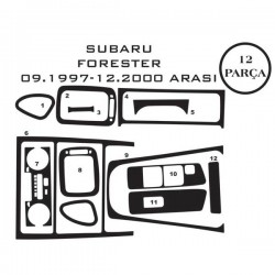 Subaru Forester 97-02 12 Parça Konsol Maun Kaplama