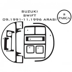 Suzuki Swift 91-96 8 Parça Konsol Maun Kaplama