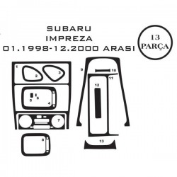 Subaru Impreza 92-00 13 Parça Konsol Maun Kaplama