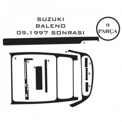 Suzuki Baleno 99-02 9 Parça Konsol Maun Kaplama