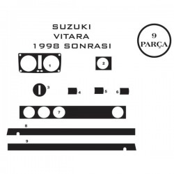 Suzuki Vitara 98-05 9 Parça Konsol Maun Kaplama