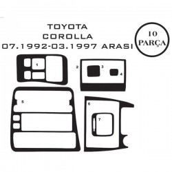 Toyota Carina 90-98 10 Parça Konsol Maun Kaplama