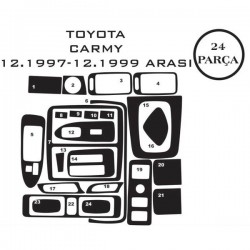 Toyota Camry 96-01 24 Parça Konsol Maun Kaplama