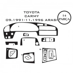 Toyota Camry 91-96 14 Parça Konsol Maun Kaplama